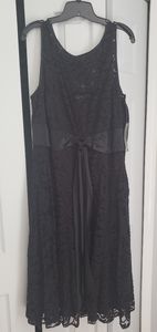 Black lace cocktail dress